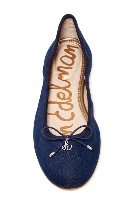 sam edelman navy ballet flats|More.